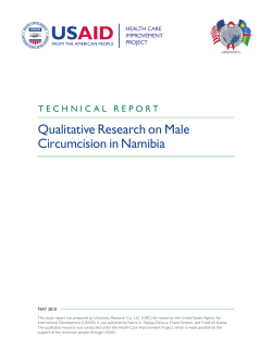 Qualitative Research on Male Circumcision in Namibia