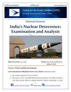 India`s Nuclear Deterrence: Examination and Analysis