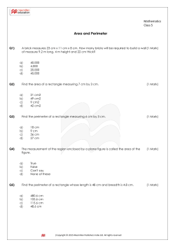 Area and Perimeter - MoreMaths