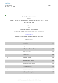 American University Law Review June, 2008 Left Out in the Cold