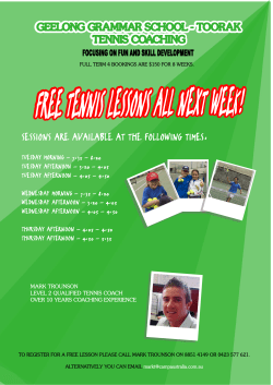 sessions are available at the following times