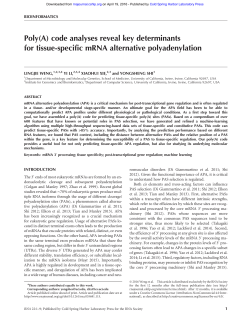 Poly(A) code analyses reveal key determinants for tissue
