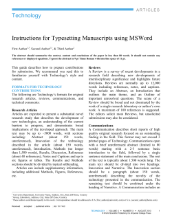 Guidelines - Technology