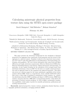 Calculating anisotropic physical properties from texture data using