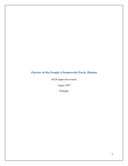 Charter of the People`s Democratic Party, Bhutan