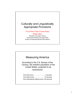Culturally and Linguistically Appropriate Provisions Measuring