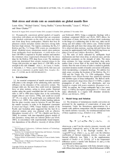 Slab stress and strain rate as constraints on global mantle flow