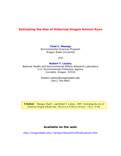 Estimating the Size of Historical Oregon Salmon Runs