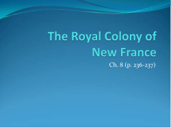 The Royal Province of New France