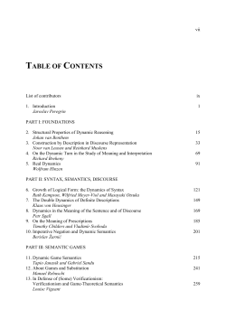 Meaning: the Dynamic Turn