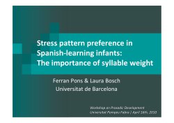 Stress pattern preference in Spanish