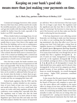 Keeping on your bank`s good side means more than just making