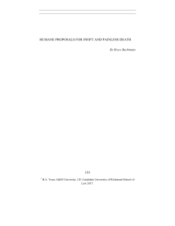 Humane Proposals for Swift and Painless Death