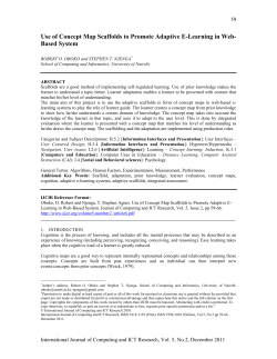 Use of Concept Map Scaffolds to Promote Adaptive E