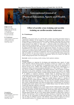 Effect of aerobic cross training and aerobic training on