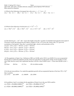 exam I - De Anza