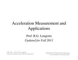 Acceleration Measurement and Applications