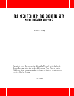 Art DecO Tea SetS and cOcktail SetS