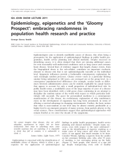Epidemiology, epigenetics and the `Gloomy