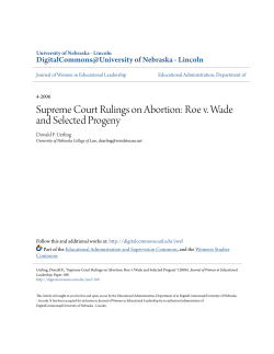 Supreme Court Rulings on Abortion: Roe v. Wade and Selected