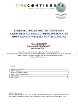 Bankfull Curves for the Temperate Rainforests in the Southern