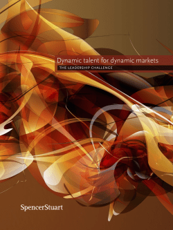 Dynamic talent for dynamic markets