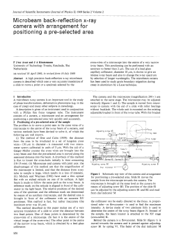 Micro beam bac k-reflect io n x-ray camera with arrangement for