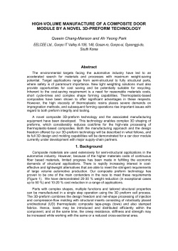 high-volume manufacture of a composite door module by a novel 3d
