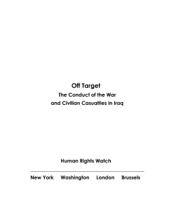 Off Target - Human Rights Watch