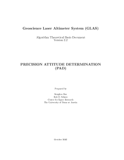 PRECISION ATTITUDE DETERMINATION