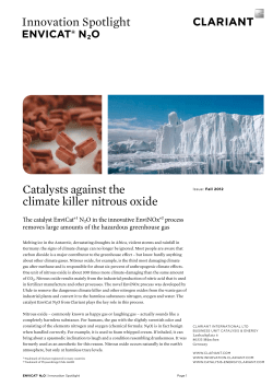 Innovation Spotlight Catalysts against the climate killer nitrous oxide