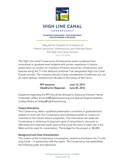 June 10 2016 The High Line Canal Conservancy