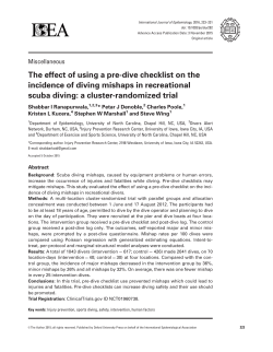 The effect of using a pre-dive checklist on the