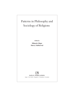 Patterns in Philosophy and Sociology of Religions