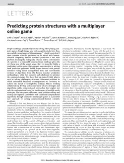Predicting protein structures with a multiplayer online game
