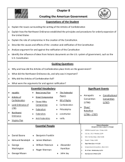 Chapter 8 Creating the American Government