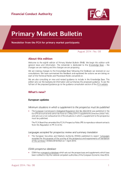 Primary Market Bulletin No.8