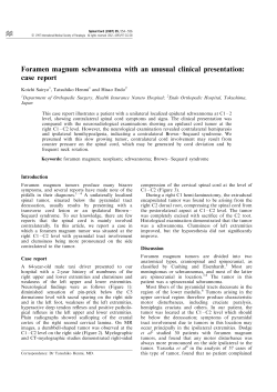 Foramen magnum schwannoma with an unusual clinical