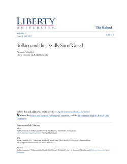 Tolkien and the Deadly Sin of Greed