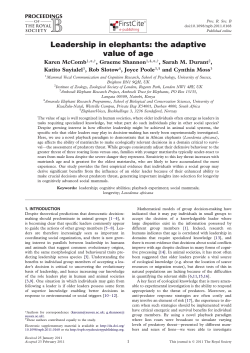 Leadership in elephants: the adaptive value of age