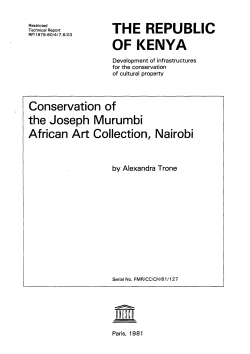 Conservation of the Joseph Murumbi African Art Collection, Nairobi