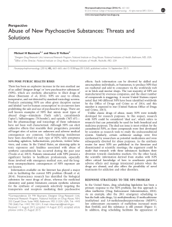 Abuse of New Psychoactive Substances: Threats and