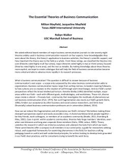 The Essential Theories of Business Communication
