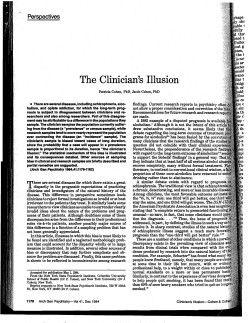 The Clinician`s Illusion