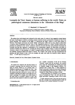 Leonardo da Vinci: beauty or human suffering in the world. Notes on