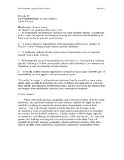 Environmental Issues in Latin America
