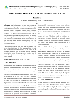 improvement of subgrade by rbi grade 81 and fly ash