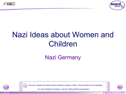 Nazi Ideas about Women and Children