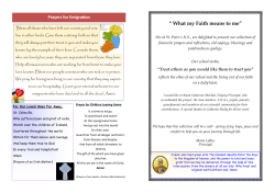 “ What my Faith means to me”