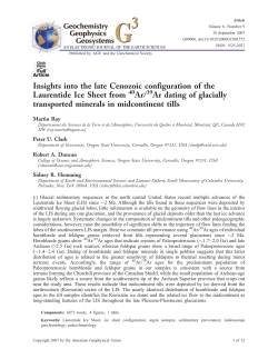 Insights into the late Cenozoic configuration of the